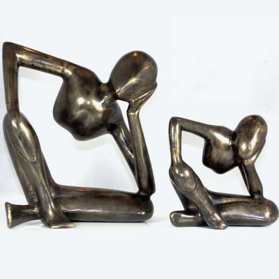 Modern Figure Sculpture Abstract Life Size Bronze Thinker Statue