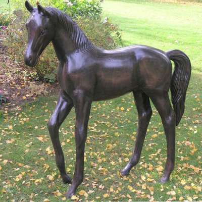 Outdoor Animal Sculpture Life Size Bronze Pony Horse Garden Statue